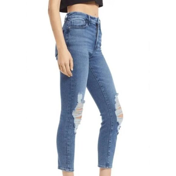 Good American Denim - NEW GOOD AMERICAN Good Waist Crop Jean - Shadow Pockets Blue855 Size 2/26